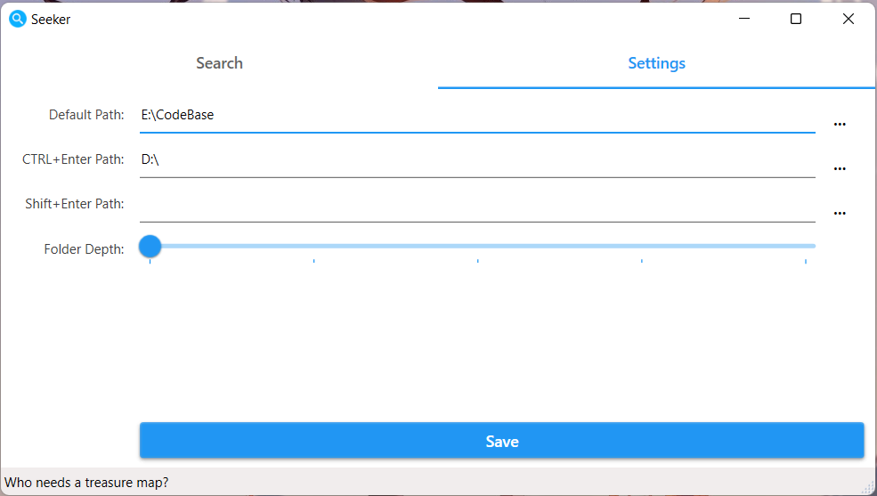 Seeker Search Tab